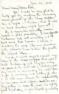 Letter to Mary Davis Lee from Sarah (Sallie) M. Field, Abbot Academy, class of 1904