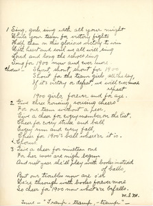 Song for the Abbot Academy class of 1900, Sarah (Sallie) M. Field, Abbot Academy, class of 1904