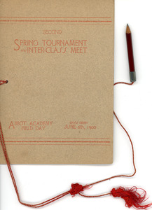 Spring tournament interclass meet field day card, Sarah (Sallie) M. Field, Abbot Academy, class of 1904