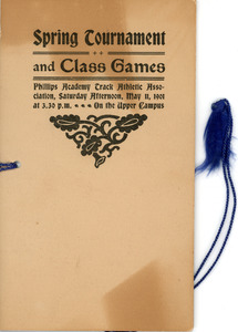Spring tournament and class games at Phillips Academy, Sarah (Sallie) M. Field, class of 1904