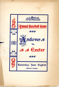 Annual Andover vs Exeter baseball game 1901, Sarah (Sallie) M. Field, Abbot Academy, class of 1904