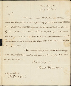 Paul Hamilton to Captain Isaac Hull, July 27, 1810