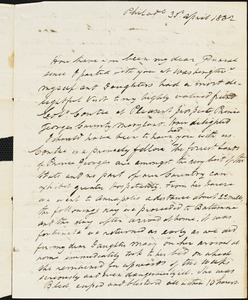 William Bainbridge to Henry Dearborn, April 30, 1832