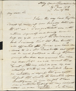 William Bainbridge to Tobias Lear, June 24, 1813