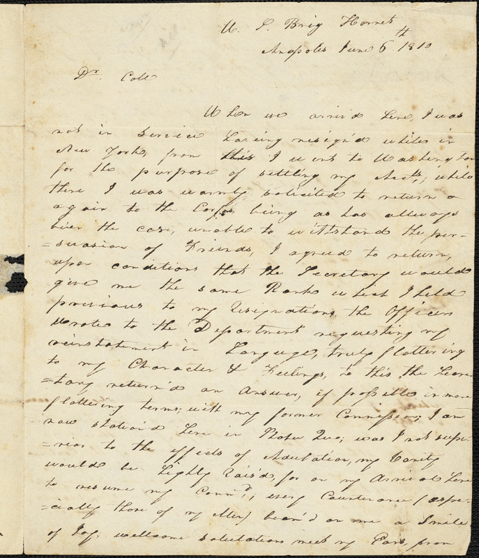 William Sharp Bush to Jabez Caldwell, June 5, 1810