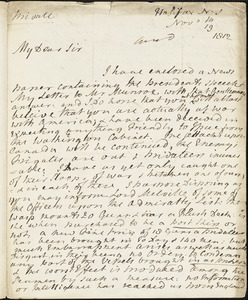 Sir John Borlase Warren to John Wilson Croker, November 19, 1812