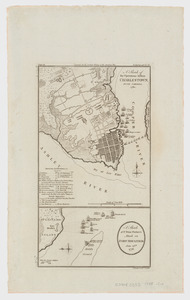 A sketch of the operations before Charlestown, South Carolina, 1780. A sketch of Sr. Peter Parker's attack on Fort Moultrie, June 28th, 1776