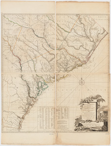 A map of South Carolina and a part of Georgia