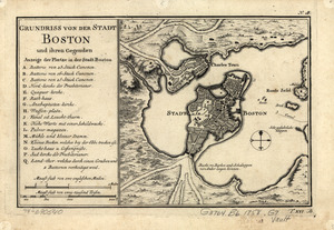 Grundriss von der Stadt Boston und ihren Gegenden