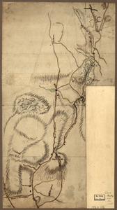Map of the environs of Roxbury showing roads to Jamaica, Cambridge, Dorchester, Milton, etc