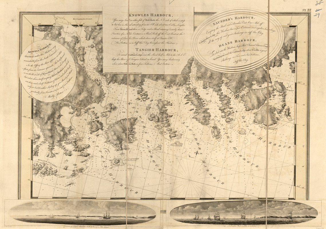 Keppell Harbour ; Knowles Harbour ; Tangier Harbour ; Saunder's Harbour ; Deane Harbour