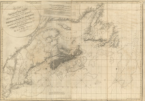 The coast of Nova Scotia, New England, New-York, Jersey, the Gulph and River of St. Lawrence : the islands of Newfoundland, Cape Breton, St. John, Antecosty, Sable, &c, and soundings thereof ...