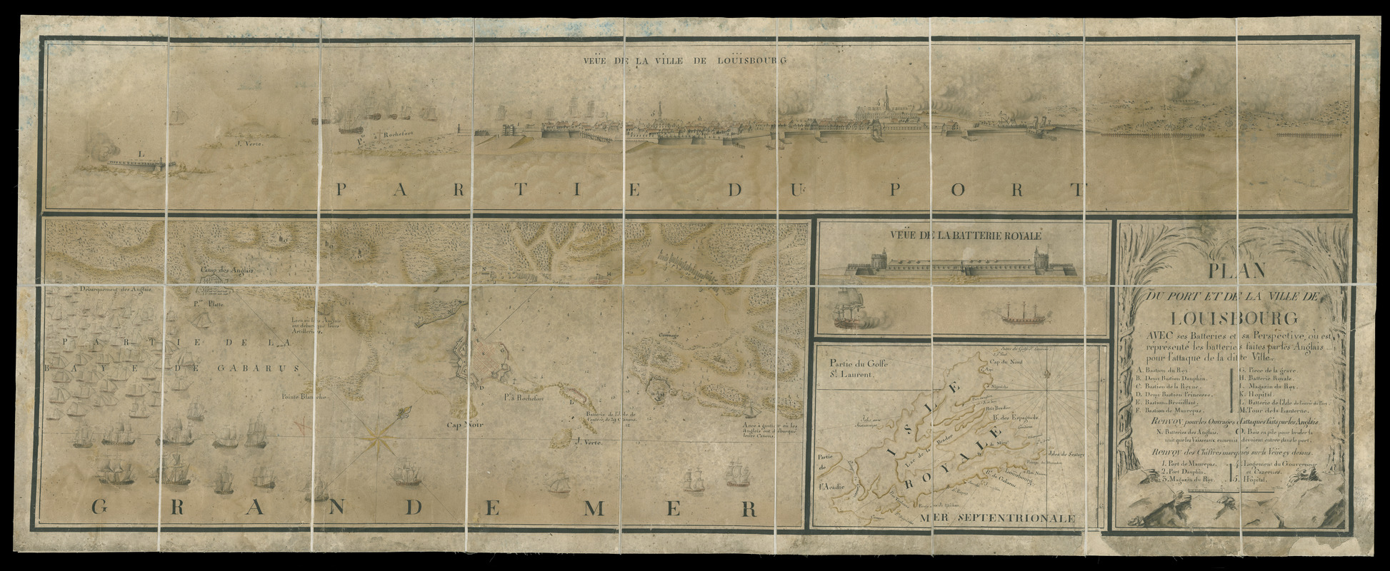 Plan du port et de la ville de Louisbourg
