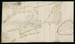 Carte de la rivire du Cannada, la Terre Nevf, Cape Britton et la cotte de Lacadie