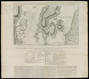 The Attack and defeat of the American fleet under Benedict Arnold, by the Kings fleet commanded by Captn. Thos. Pringle, upon Lake Champlain, the 11th of October, 1776