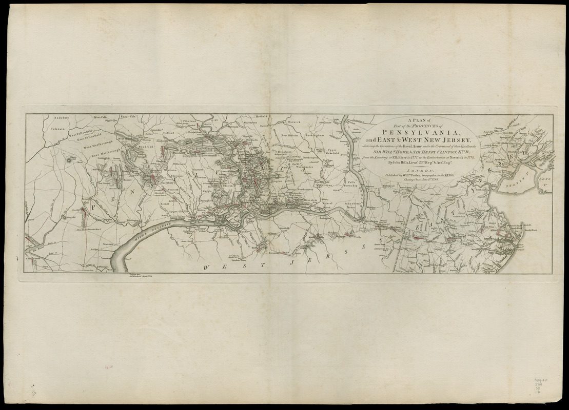 A plan of part of the provinces of Pennsylvania, and East & West New Jersey