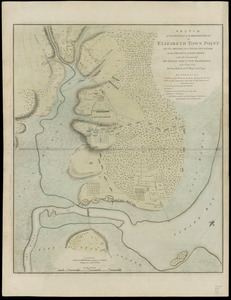 Sketch of the position of the British forces at Elizabeth Town Point after their return from Connecticut Farm, in the province of East Jersey: under the command of his excelly. Leiutt. [sic] Genl. Knyphausen, on the 8th June 1780