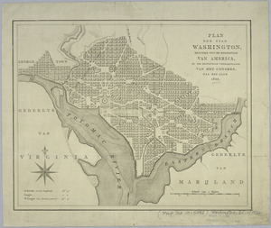 Plan der stad Washington