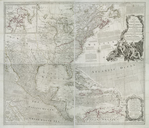 A new and correct map of North America with the West India Islands