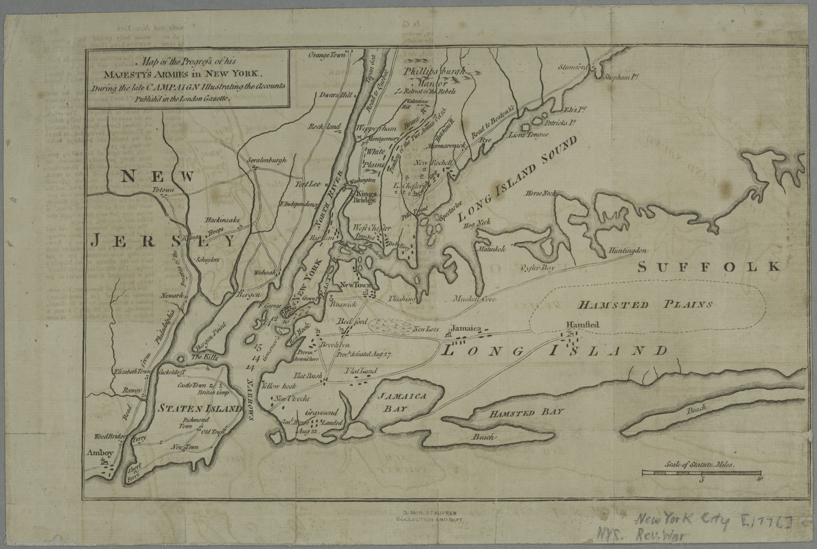 Map of the progress of His Majesty's armies in New York, during the late campaign