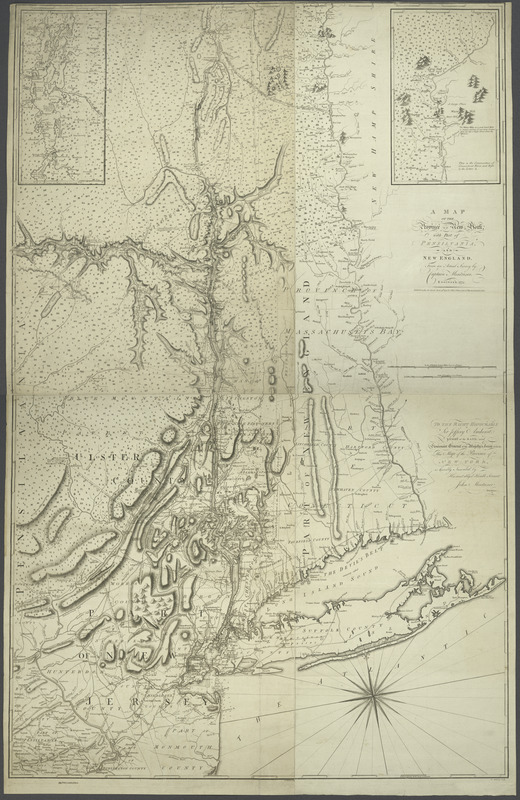 A map of the Province of New York, with part of Pensilvania, and New England