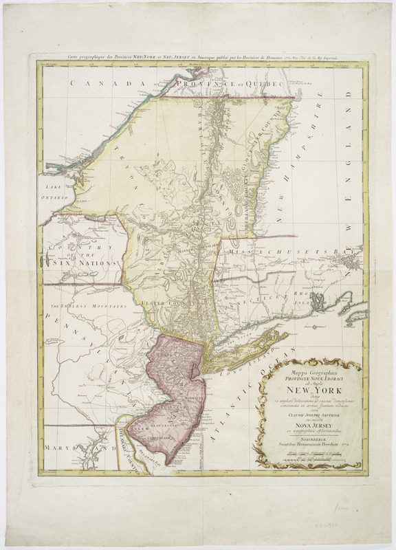 Mappa geographica Provinciæ Nova Eboraci ab Anglis New-York