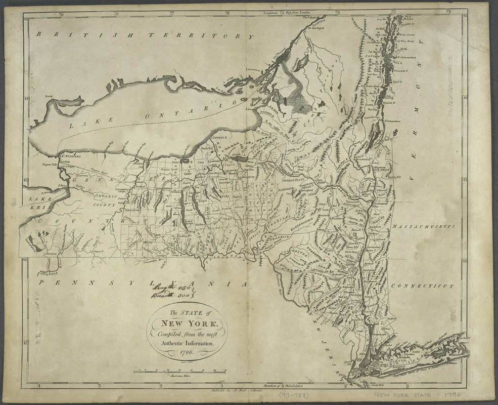 The state of New York, compiled from the most authentic information, 1796