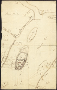 [Map of the Siege of Mud Island Fort]