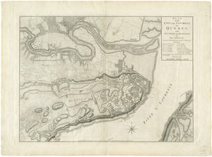 Plan of the city and environs of Quebec, with its siege and blockade by the Americans, from the 8th of December 1775 to the 13th of May 1776