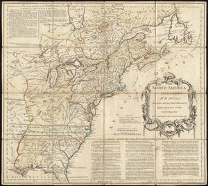 North America from the French of Mr. D'Anville, improved with the back settlements of Virginia and course of Ohio, illustrated with geographical and historical remarks