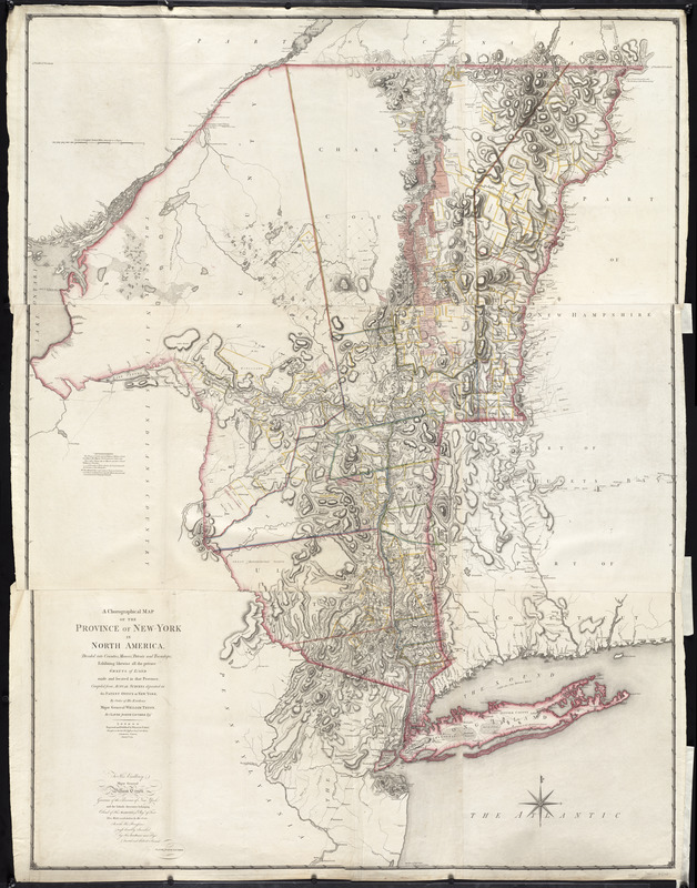 A chorographical map of the Province of New-York in North America, divided into counties, manors, patents and townships