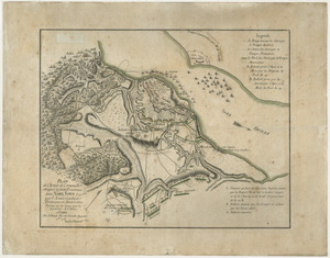 Plan de l'armée de Cornwallis attaquée et faitte prisoniere dans York Town