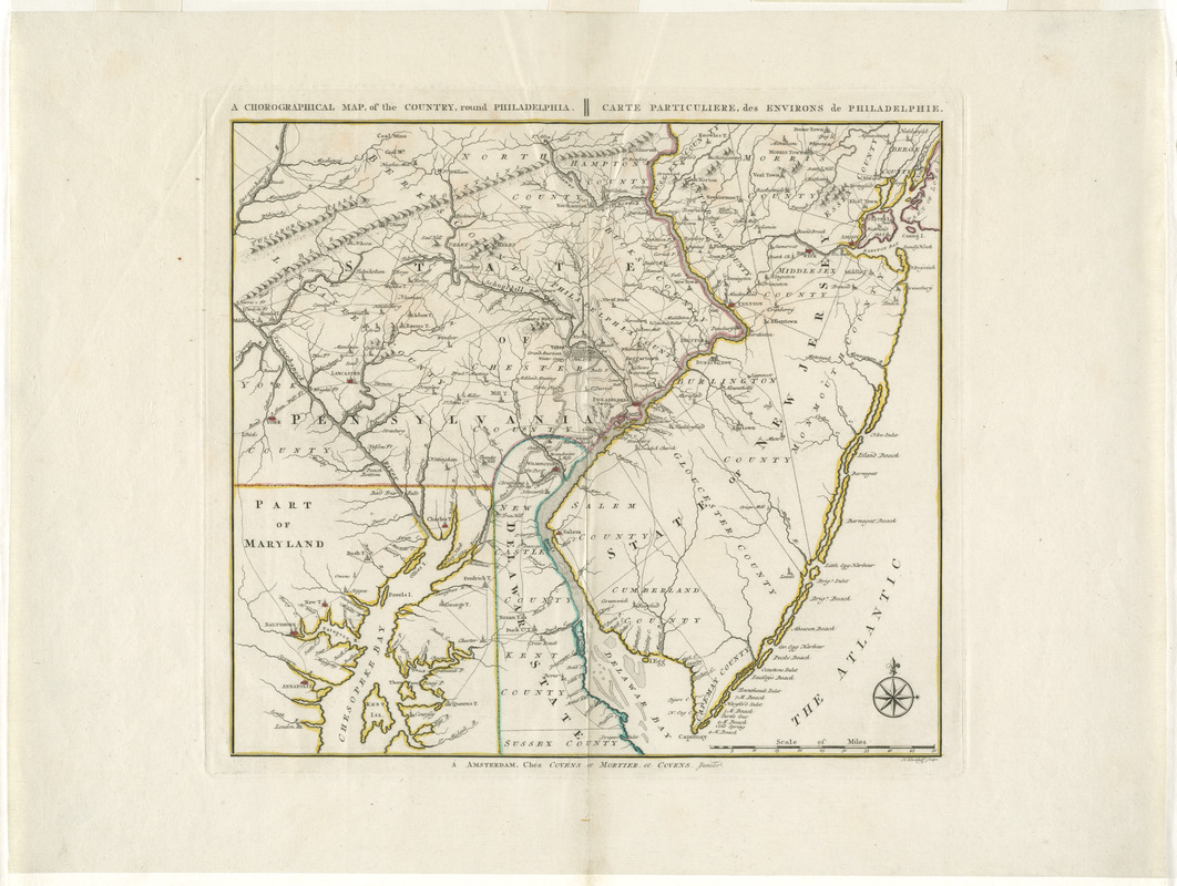 A chorographical map, of the country, round Philadelphia =