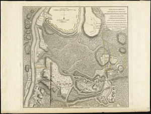 Plan of the encampment and position of the army under His Excelly. Lt. General Burgoyne at Bræmus Heights on Hudson's River near Stillwater, on the 20th Septr. with the position of the detachment &c. in the action of the 7th of Octr. & the position of the army on the 8th Octr. 1777