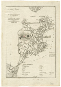 A plan of the town of Boston with the intrenchments & ca. of His Majesty's forces in 1775