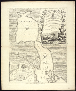 To the rt. honble. the Earl of Halifax, first lord commissioner of trade & plantations, &c &c this chart of Chibucto Harbour, on the coast of Accadia, or Nova Scotia, with the plan of the town of Halifax
