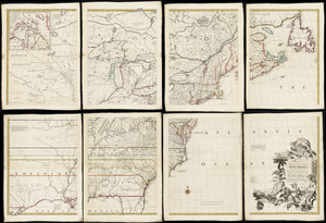 A map of the British and French dominions in North America with the roads, distances, limits, and extent of the settlements, humbly inscribed to the Right Honourable the Earl of Halifax, and the other Right Honourable the Lords Commissioners for Trade & Plantations