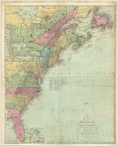 A new map of the British colonies in North America, shewing the seat of the present war, taken from the best surveys, compared with and improved from manuscripts of several noblemen and gentlemen