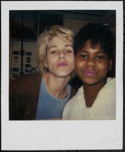 Susan Richards, left, posing with a young woman
