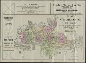 Map of Charleston, West Virginia and additions from official records, original plats and actual surveys