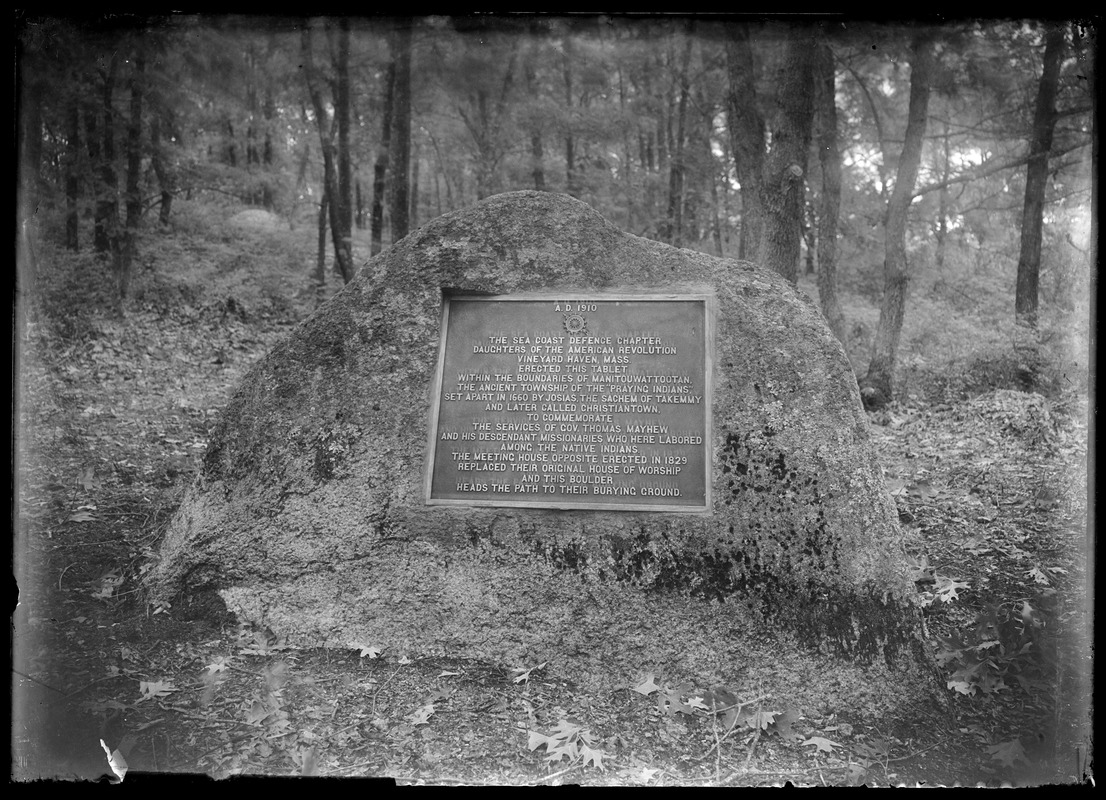 Christiantown - placque at burying ground