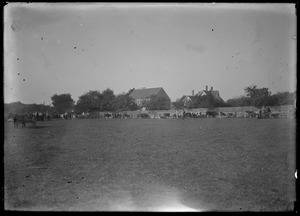 Ag fair, WT. In background: Capt Cyrus Manter house on Music St. & his barn next to the fence