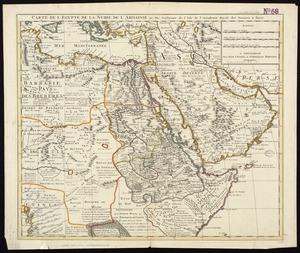 Carte de l'Egypte, de la Nubie, de l'Abissinie &c