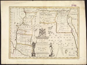 A new map of the north part of antient Africa shewing the chiefe people, cities, towns, rivers, mountains, &c. in Mauritania, Numidia, Africa Propria, Libya Propria and Egypt