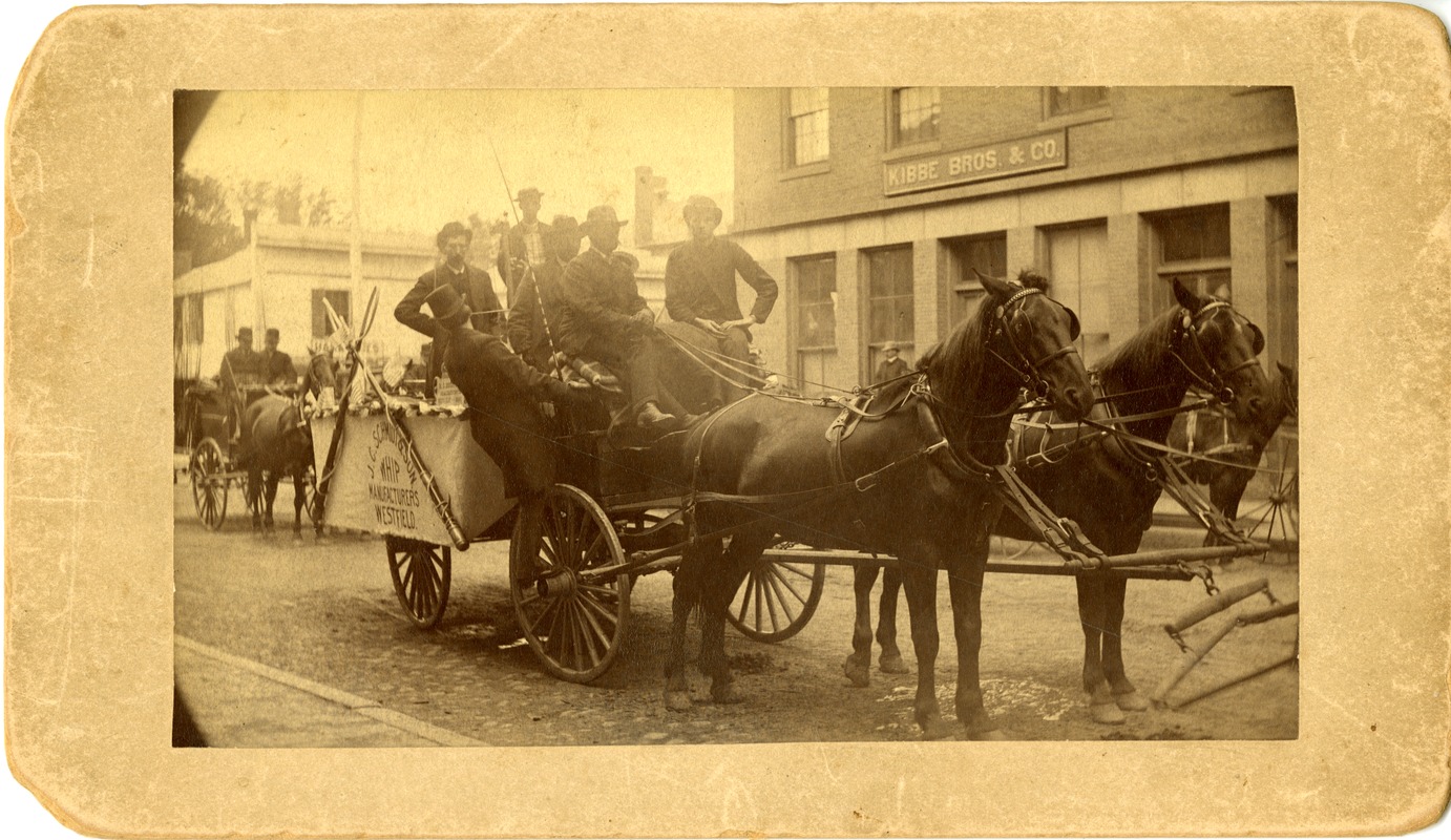 Wagon of J.C. Schmidt & Son Whip Manufactures Westfield in a parade