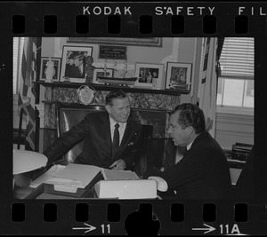 Gov. John Volpe and presidential candidate Richard Nixon at the Massachusetts State House