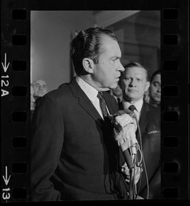 Gov. John Volpe and presidential candidate Richard Nixon at the Massachusetts State House