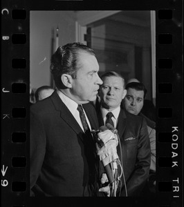 Gov. John Volpe and presidential candidate Richard Nixon at the Massachusetts State House