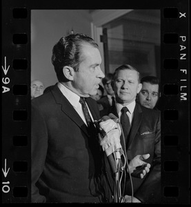 Gov. John Volpe and presidential candidate Richard Nixon at the Massachusetts State House