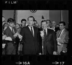 Gov. John Volpe and presidential candidate Richard Nixon at the Massachusetts State House